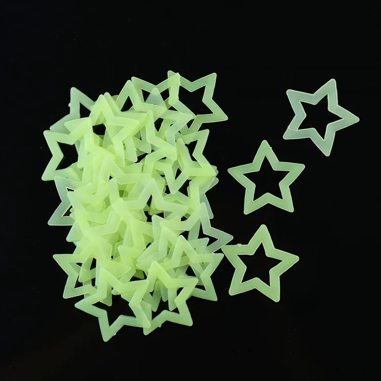 4.7cm 40pcs green 100 шт детская спальня флуоресцентная светится в темноте звезды Светящиеся Настенные стикеры в виде звезд светящиеся наклейки - Цвет: 4.7cm 40pcs green