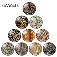 new animal skin leopard print patterns 8mm10mm12mm18mm20mm25mm round photo glass cabochon demo flat back making findings