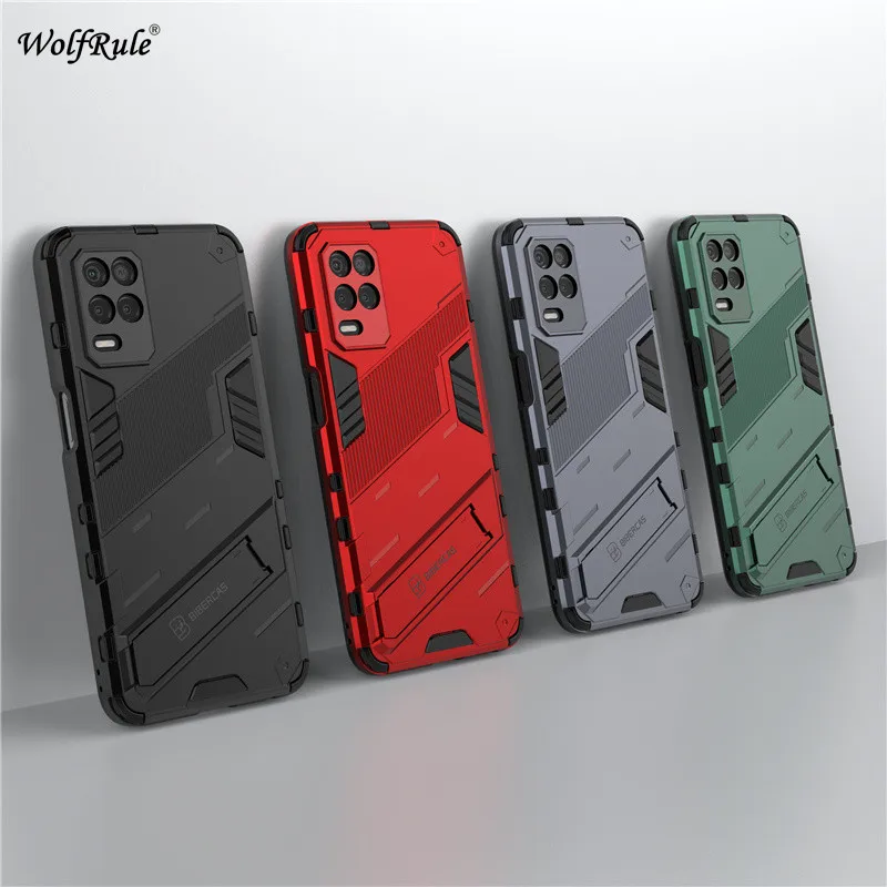 case for oppo realme 8 5g cover for realme 8 5g capas punk style pc kickstand back holder cover for realme 7 8 pro gt neo fundas free global shipping