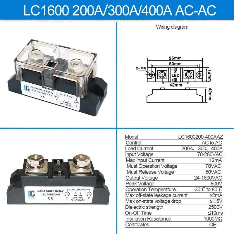 Промышленное твердотельное реле высокой мощности для управления переменным