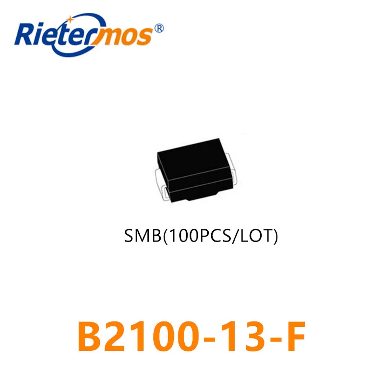 100PCS B2100-13-F B2100 SMB DO214AA сделано в Китае | Электроника