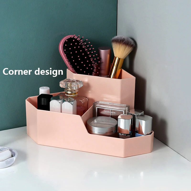 Настольная угловая коробка для хранения органайзер макияжа косметический