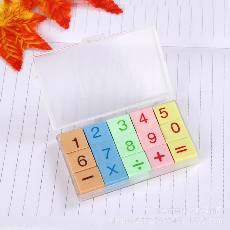 15 шт./упак. новый креативный цифровой символы ластик Детские арифметика Игра