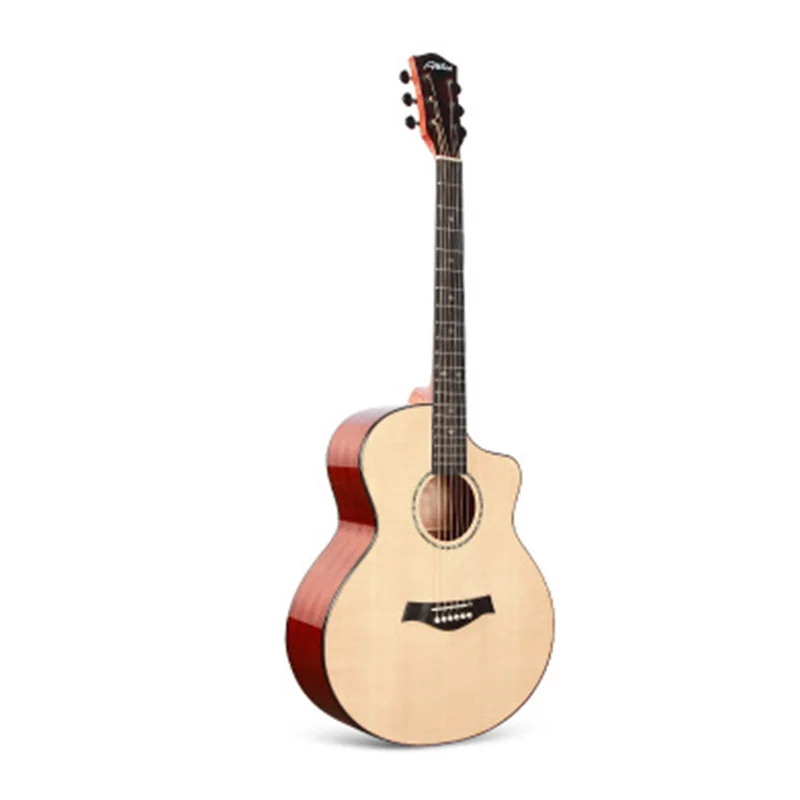 36 40 41 дюймов Cutaway гитара 6 струн глянцевый отделочный Массив ели Sapele Акустическая