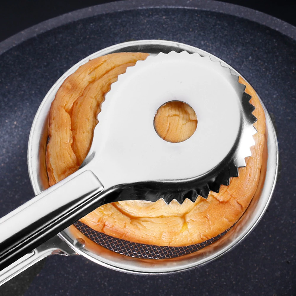 

Stainless Steel 2 in 1 Frying Clip Multi-function Oil Filter Clip Fried Food Spoon Clip Oil-proof Fried Spoon Cooking Tool for K