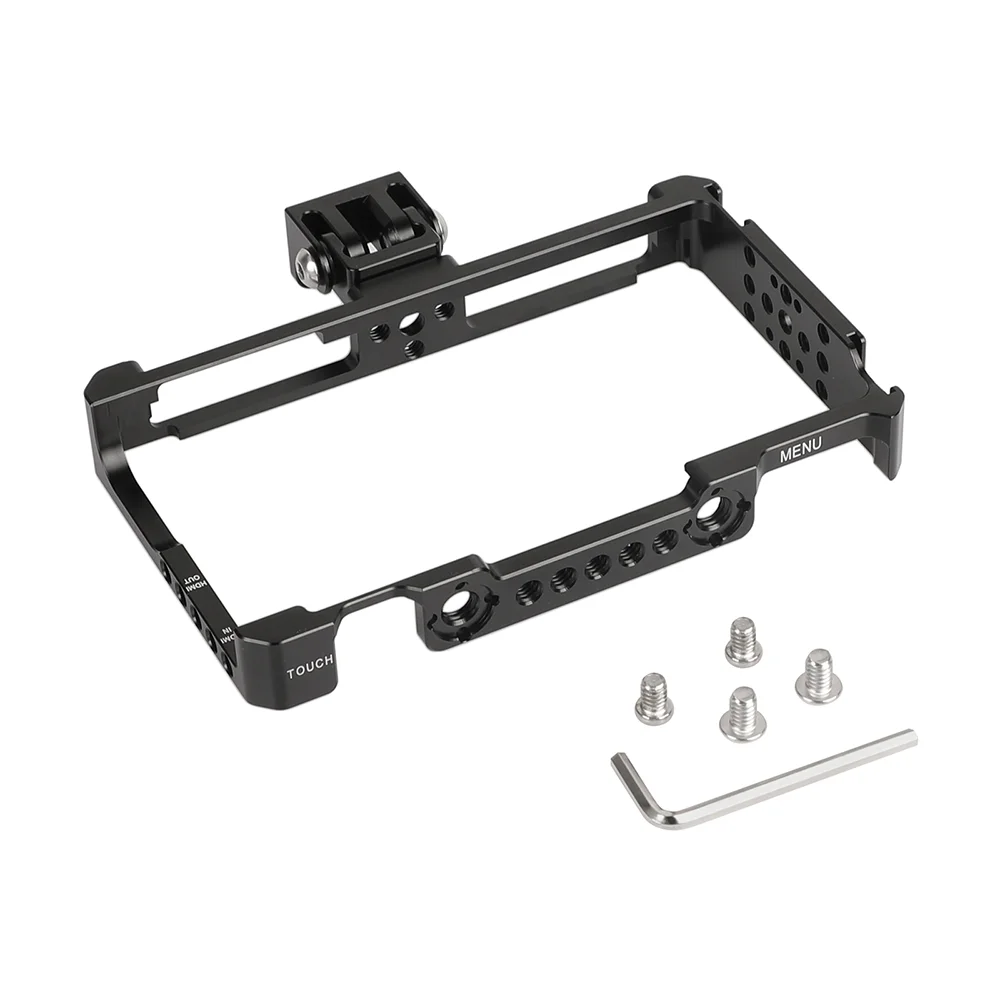 

CAMVATE Director's Monitor Cage Bracket With Adjustable Monitor Aupport Holder Exclusively For FeelWorld LUT6 & LUTS6 6"Monitors