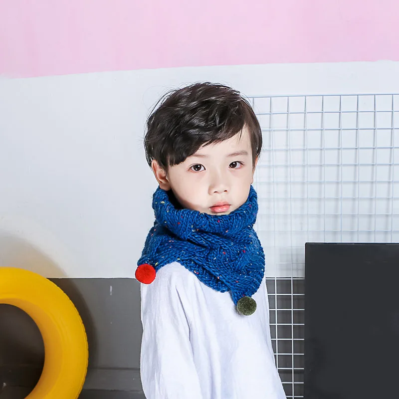 

1pc Fashion Kids Winter Knitted Scarf Baby Autumn Winter Warmer Collar Neck Girls Cotton Neckerchief Muffler Neck Bib Scarves