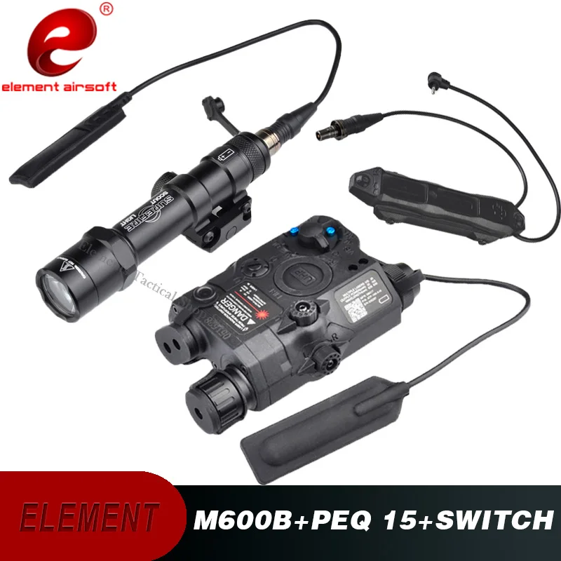 Element Airsoft PEQ 15 тактический флэш-светильник Surefir M600 охотничий Flahs светильник M600C красный лазерный ИК лазерный PEQ15 оружейный пистолет светильник