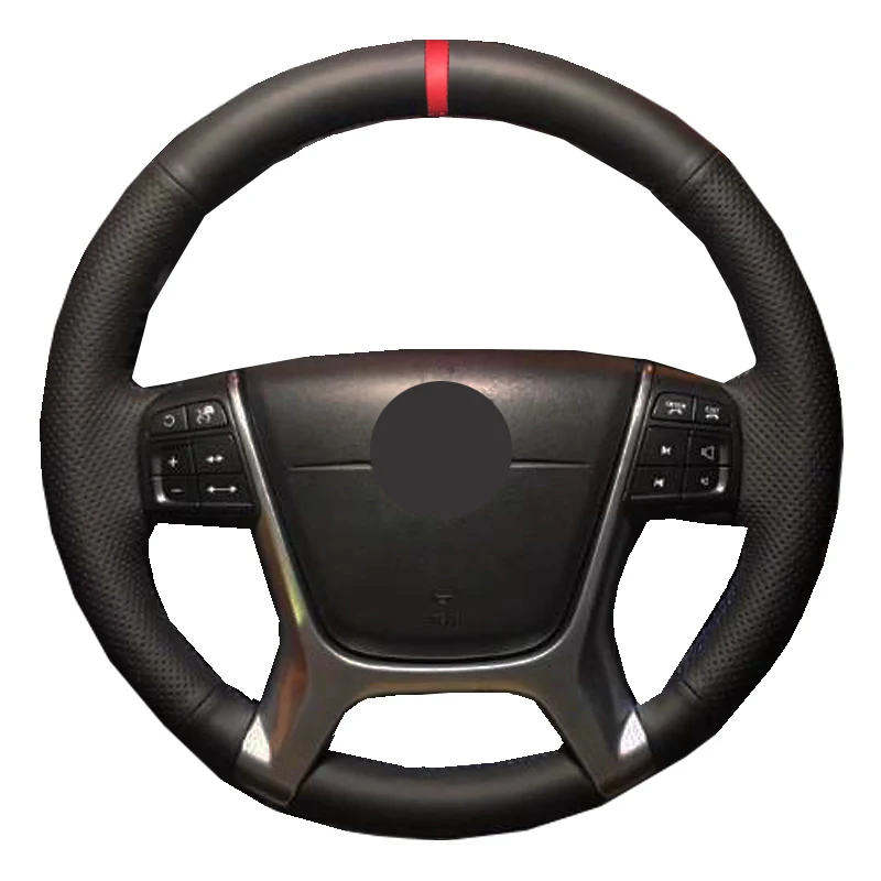 Ручная швейная оплетка для автомобильного руля Volvo S80 2010 XC60 2011 2012 2013 XC70 на