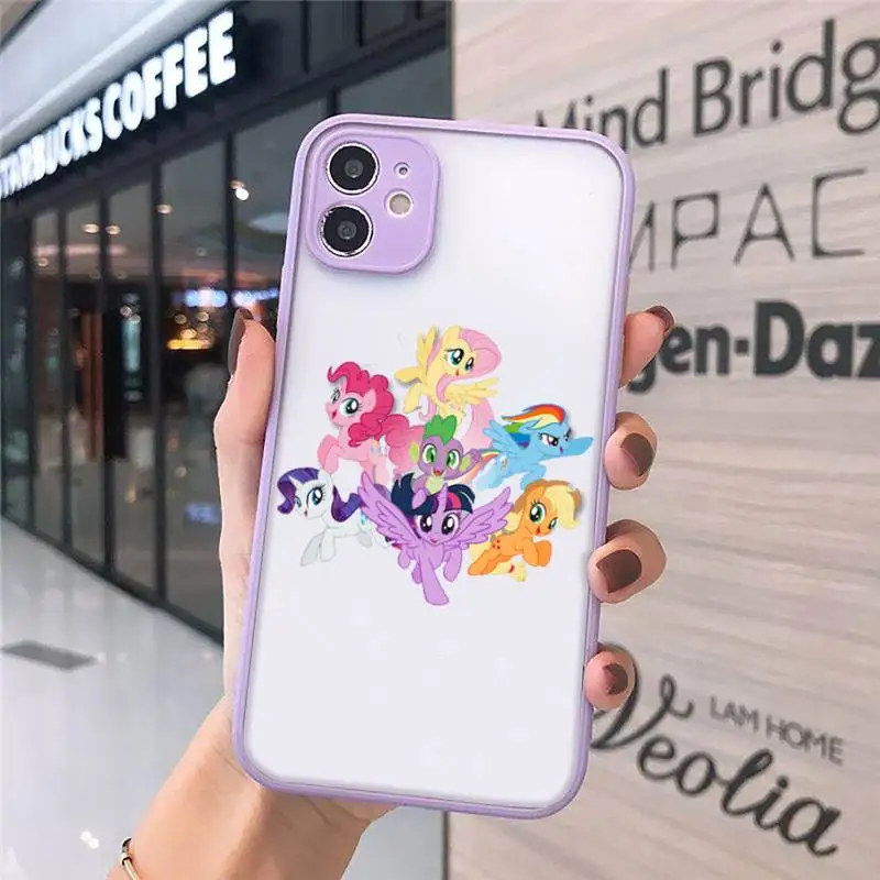 

My little pony cute horse luxury Phone Cases funda matte transparent For iphone 7 8 11 12 plus mini x xs xr pro max cover
