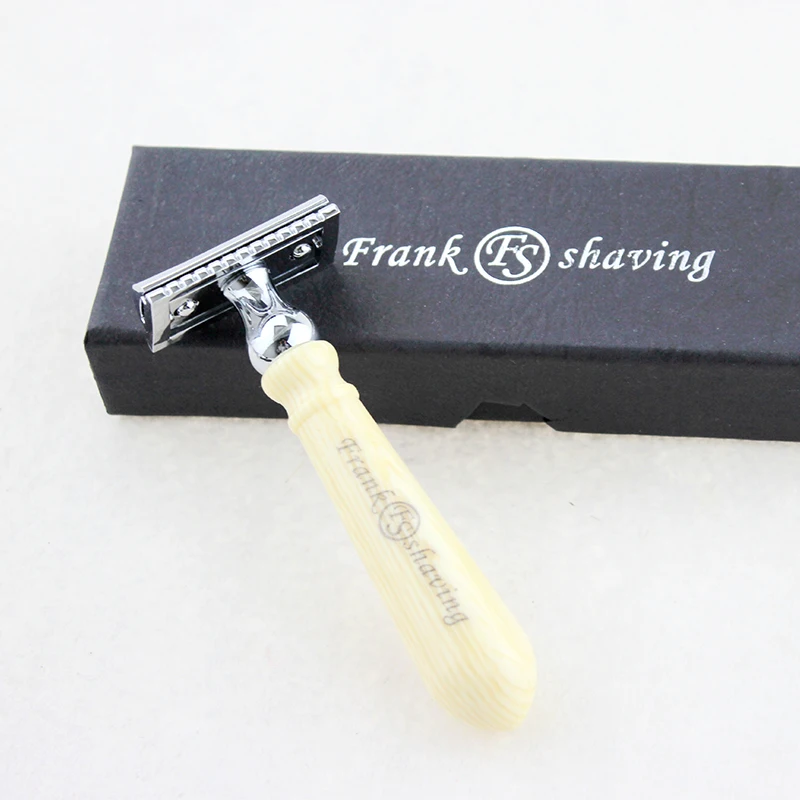 

FRANK FS SHAVING Cream Color Handle Adjustable Safety Razor Men's Face Razor