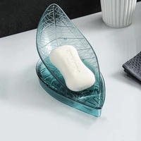 unique design leaf shape soap box drain soap holder box bathroom shower soap holder creative drain storage soap box