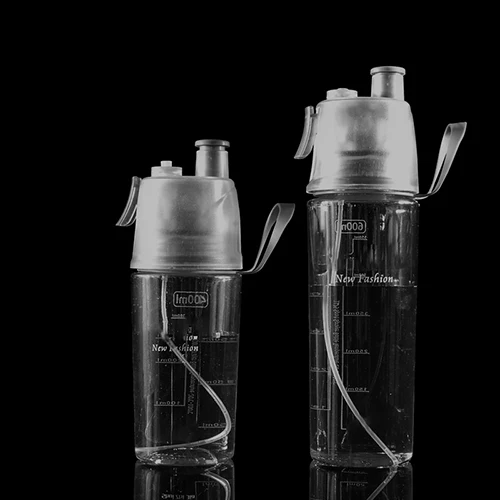 Black suction nozzle 400/600 мл 4 цвета твердый пластиковый спрей прохладная Летняя Спортивная бутылка для воды портативный пластиковый велосипед шейкер для велосипеда мои бутылки для воды - Цвет: Black suction nozzle