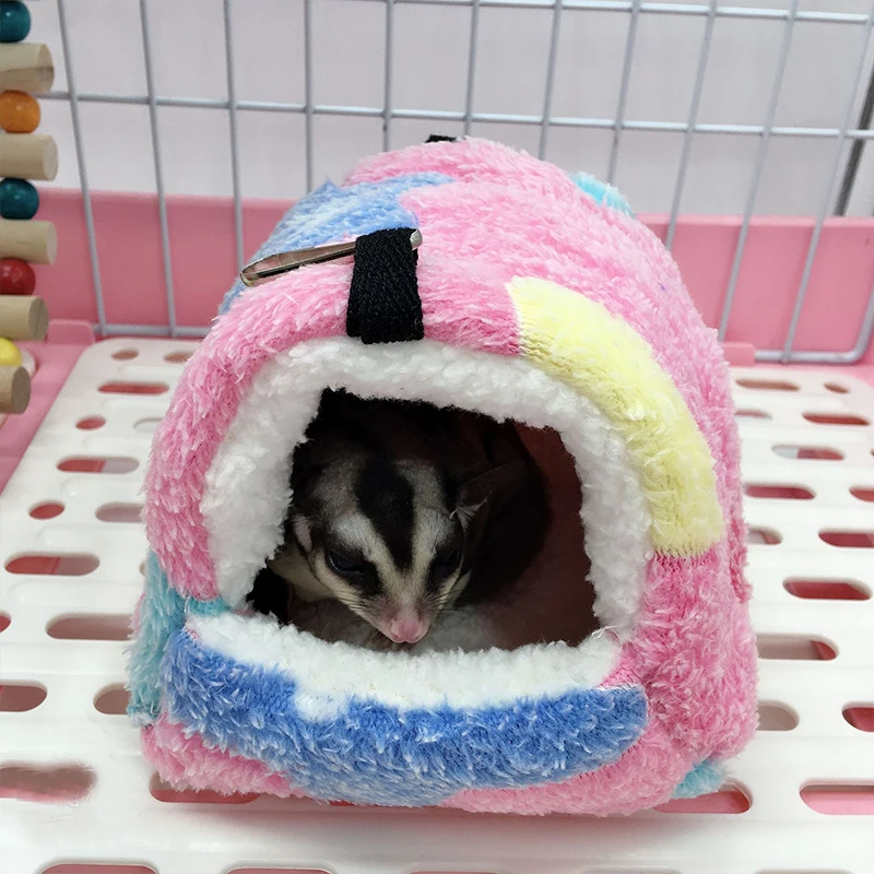 

Soft Hamster House Guinea Pig Warm Mat Nest Small Animal Sleeping Bed Winter Comfortable Plush Hamster House Cave Pets Supplies