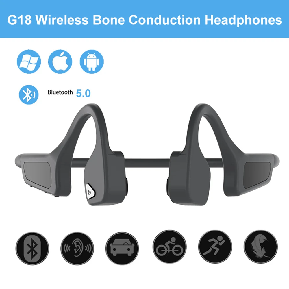 Беспроводные наушники G18 Bluetooth 5 0 с костной проводимостью Спортивная уличная