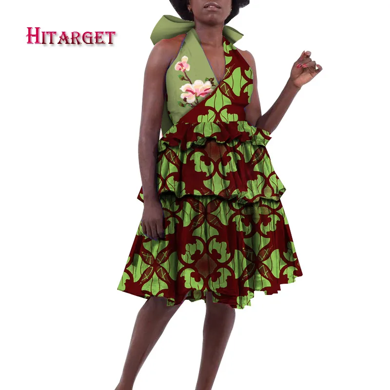 

Africa Style Women Dress Elegant Dashiki Long Sleeve Plus Size 5XL African Ankara Wax Print Dresses Sexy Dress WY5173