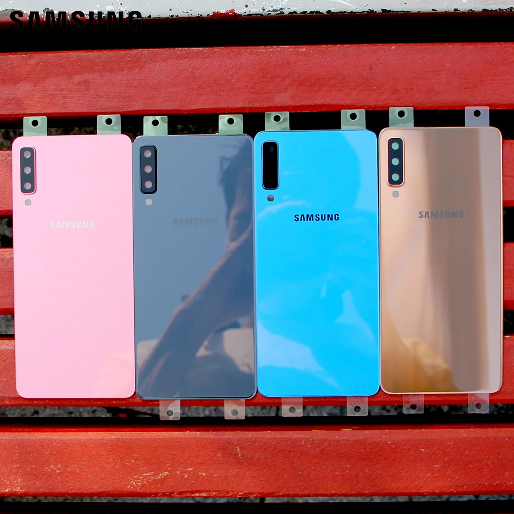 Samsung оригинальный телефон задняя батарея Дверь для Galaxy A7 2018 версия A730x A750 SM-A730x