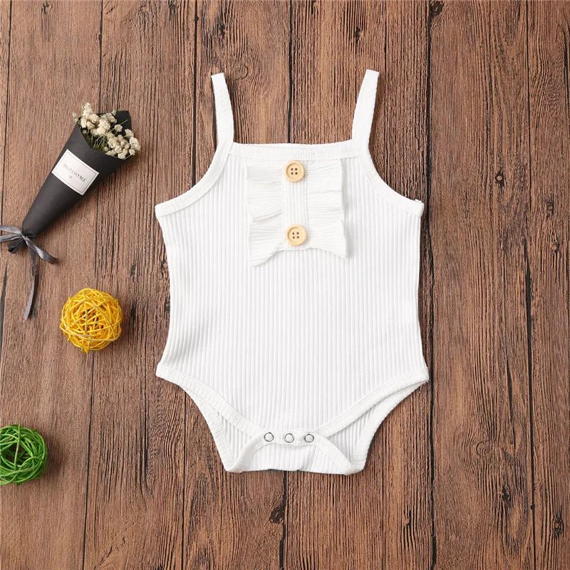 Комбинезоны для новорожденных одежда маленьких девочек Летний комбинезон без