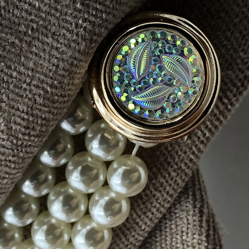 Женский Повседневный берет из хлопка осенне-зимний однотонный с жемчужинами 2020