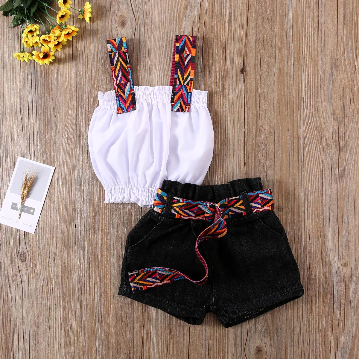 

Pudcoco Baby Summer Clothing Toddler Girl Kids Baby Girl Clothes Ruffle Tops Vest+Short Pants 2pcs Sunsuit Outfit Set
