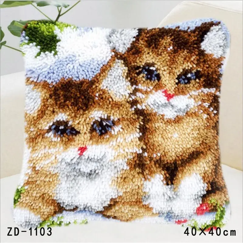 Наволочка с вышивкой животных наволочка защелкой крючок ковер рукоделие вышивка