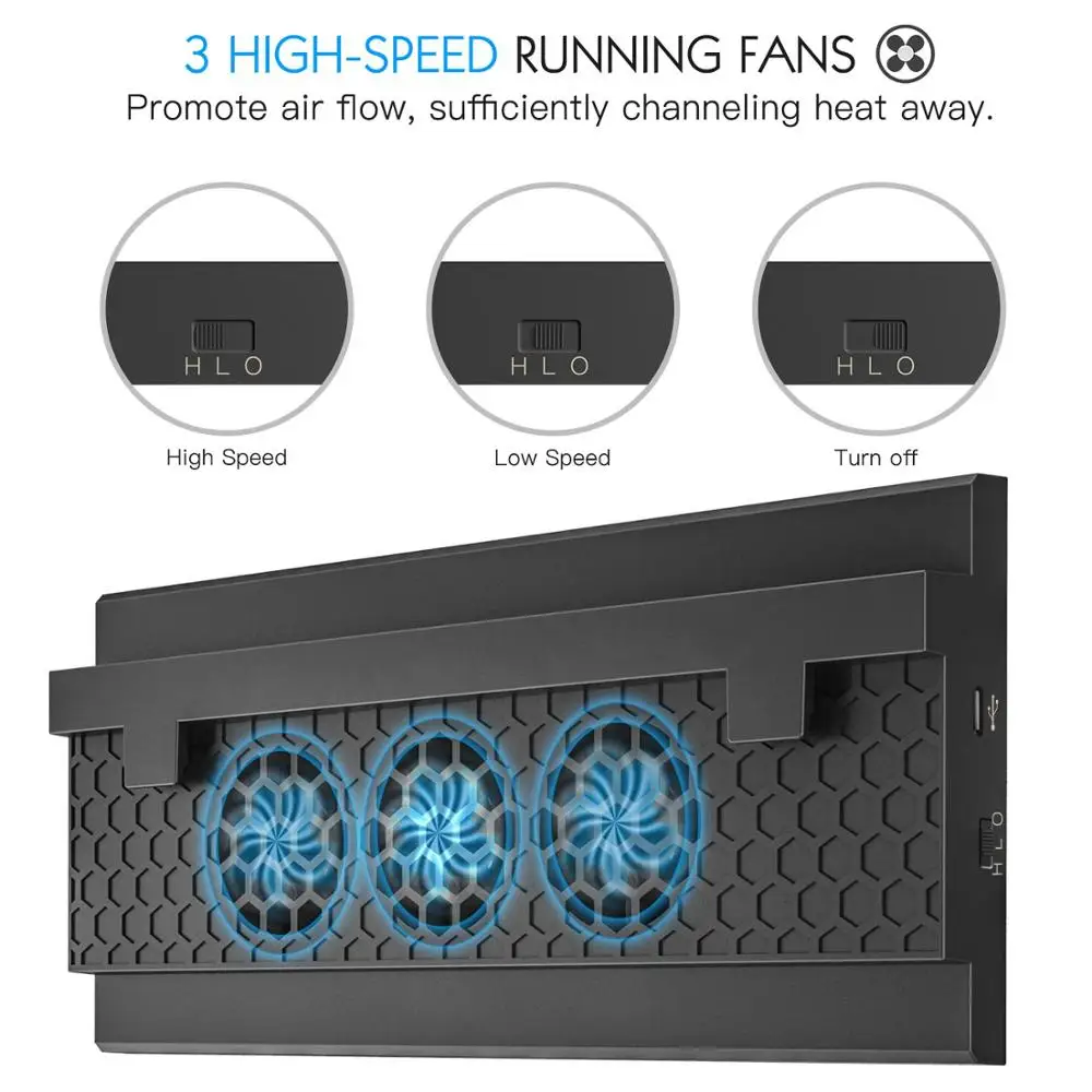 Вертикальная подставка встроенный 3 высокое Скорость вентиляторы 2 Порты и