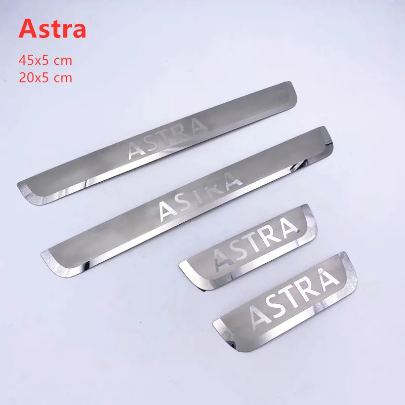 

4 pc Stainless Steel Door Sill Scuff Plate Fit for OPEL ASTRA trim welcome pedal car accessories styling sticker car styling