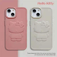 3d cartoon solid funda liquid silicon case for iphone 13 12 pro max case 11 x xr xs max 7 8plus soft tpu lens protection case