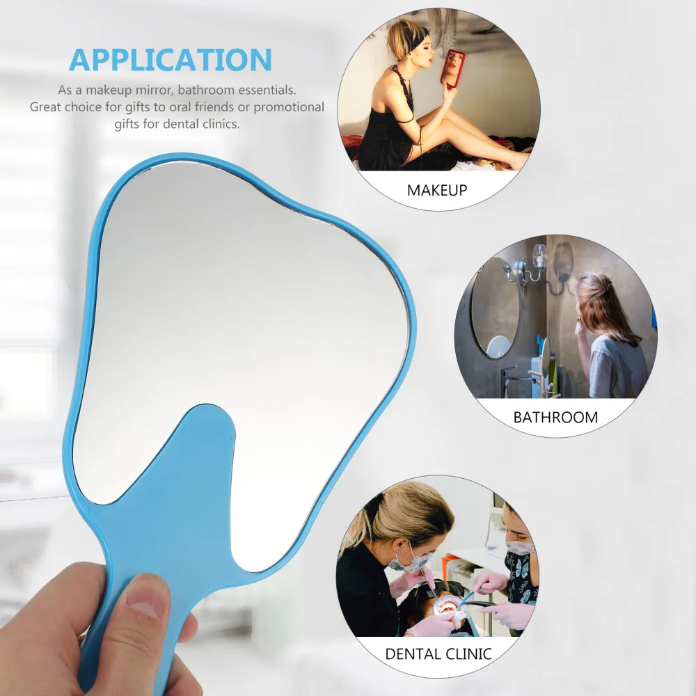 

Tooth Shaped Mirror Handheld Mirror Dentist Gift Nondeformable Mirror