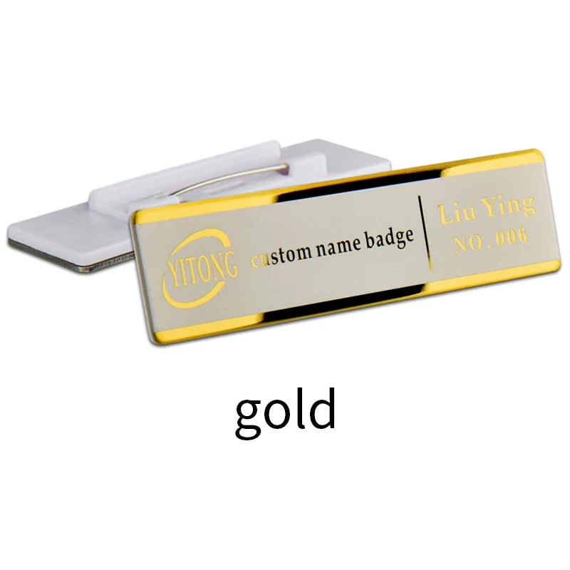 1 шт. металлический бейдж с гравировкой имени 70 х20 мм|id badge|name badge name tagmagnetic |
