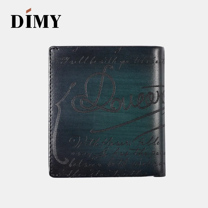 2019 мужской кожаный короткий кошелек Dimy новый ультратонкий большой емкости