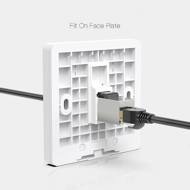 RJ45 Cat5e встроенный муфта Женский адаптер для трапецеидального искажения сети STP FTP