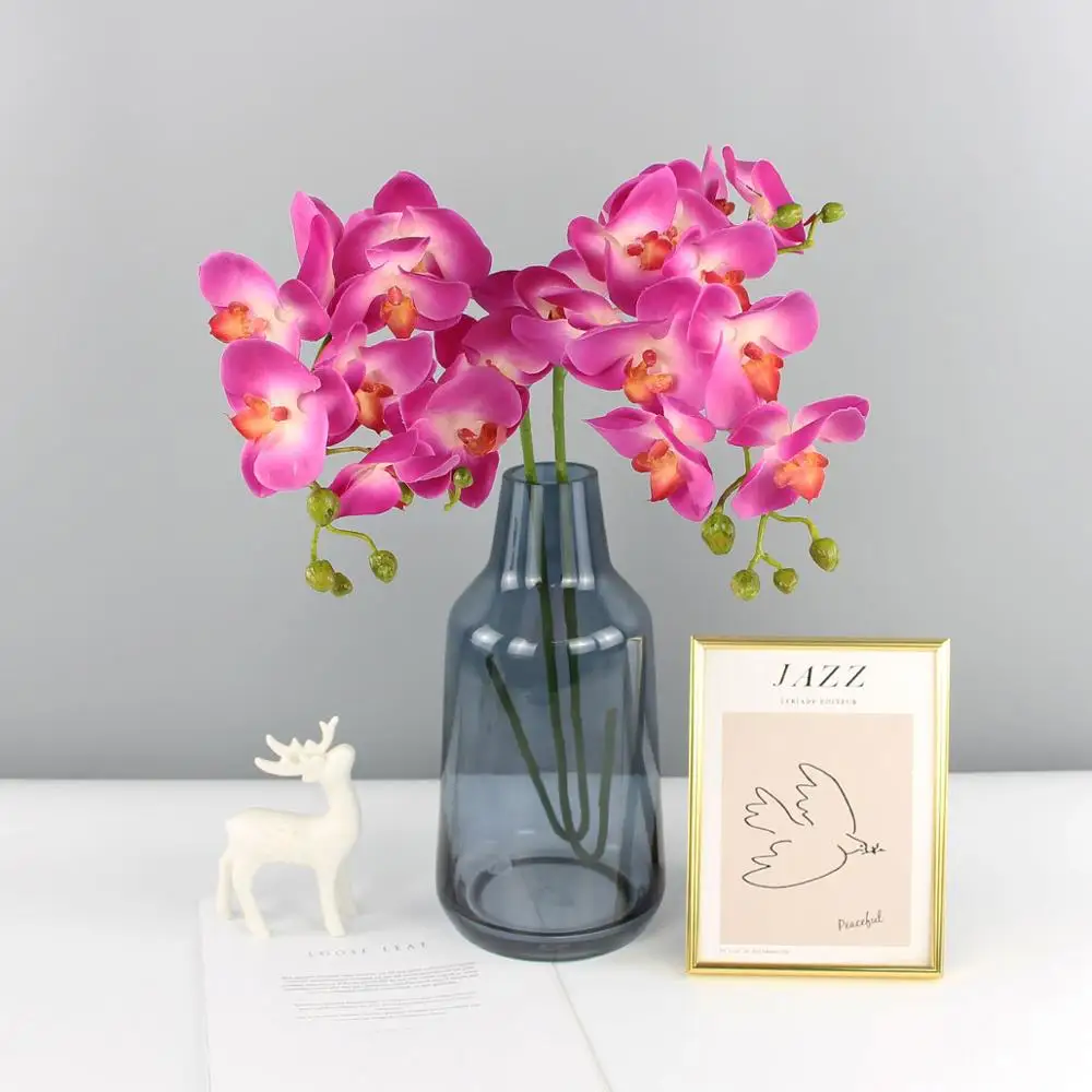 Искусственные Шелковые орхидеи 35 &quotИскусственный фаленопсис цветы Спрей с