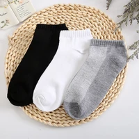 6pcs3pair women socks breathable short socks solid color socks comfortable cotton ankle socks black white gray unisex sox