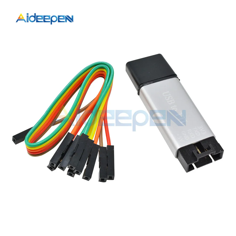 Модуль CP2102 USB 2 0 в TTL UART алюминиевый корпус 5 контактный последовательный