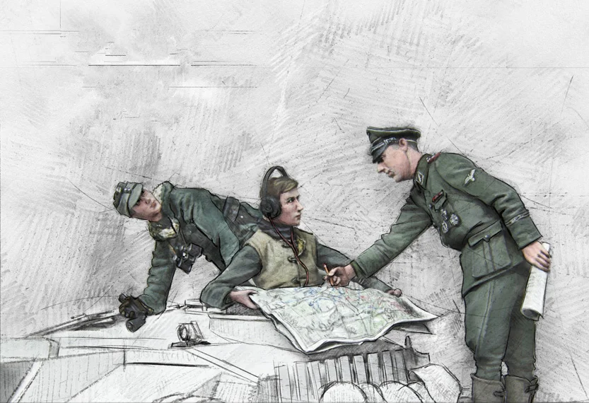 1/35 модельная фигурка из смолы наборы 3 Несобранные неокрашенные GK 970|Наборы для