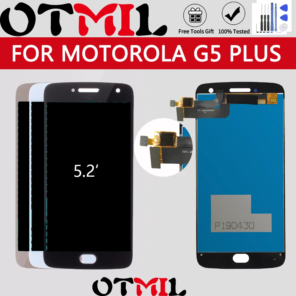 ЖК дисплей 5 2 дюйма для Motorola Moto G5 Plus сменный сенсорный экран с дигитайзером MOTO plus