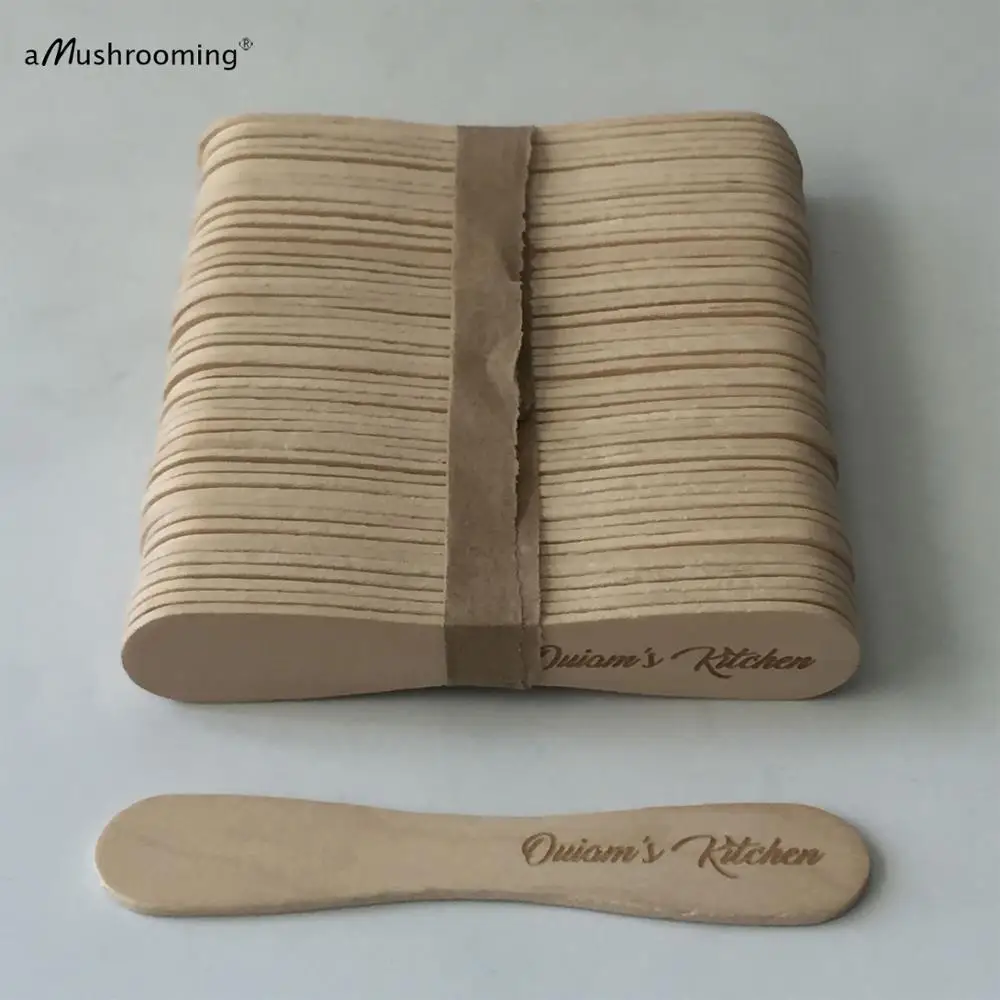 X3000 пользовательские лазерные гравированные палочки для мороженого плоская