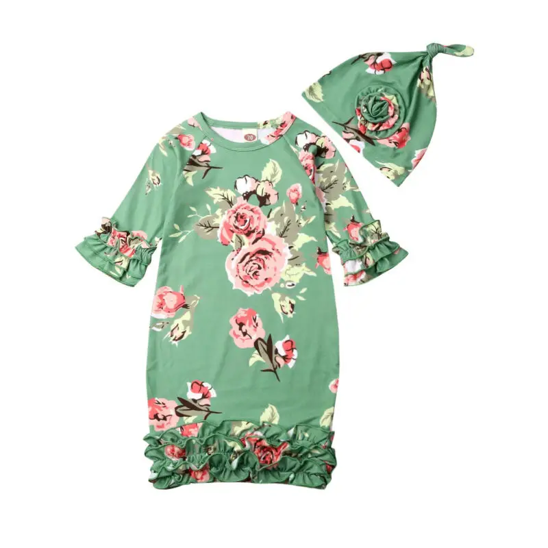 Цветочные Детские спальные мешки одеяло для новорожденных пеленальный наряд 2