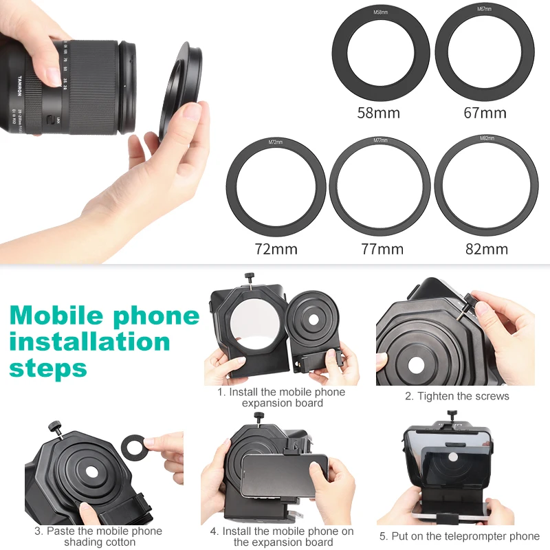 ulanzi portable teleprompter prompter for smartphonetabletdslr camera video recording live streaming interview with remote free global shipping