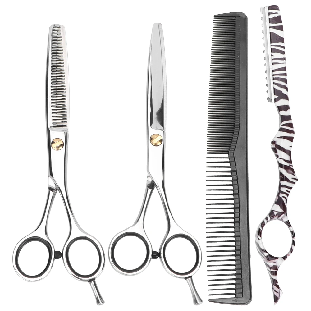 

8.66x3.54x1.18inch Professional pet scissors for dog grooming High Quality Straight & Thinning & Flat Scissors 4pcs/set