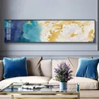 Современная абстракция синяя матовая Золотая мраморная фоновая постеры Холст Картина Настенная Художественная печать картина Спальня украшение для интерьера