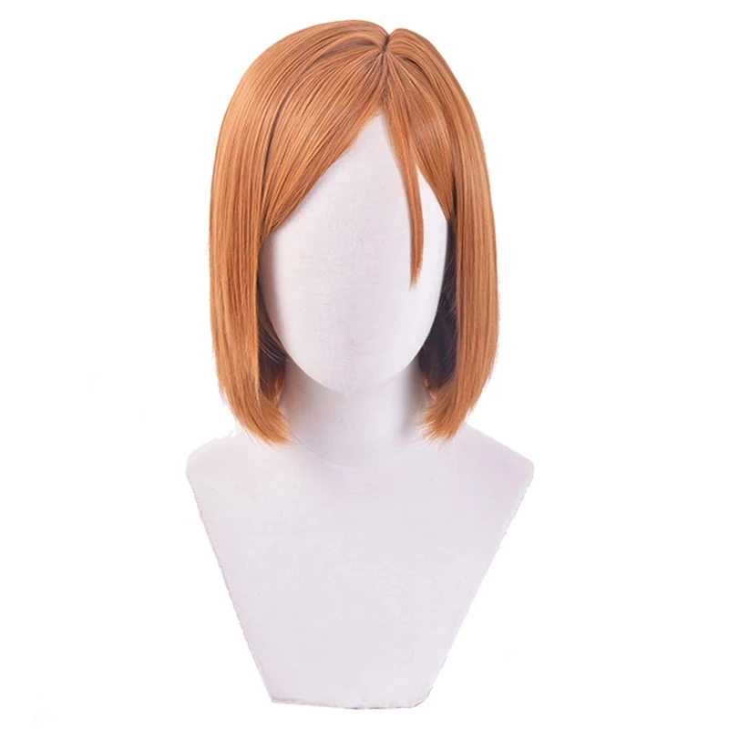 

Anime Jujutsu Kaisen Cosplay Nobara Kugisa Wig Jujutsu Kaisen Nobara Kugisaki Party Costume Role Play Wigs + Hairnet