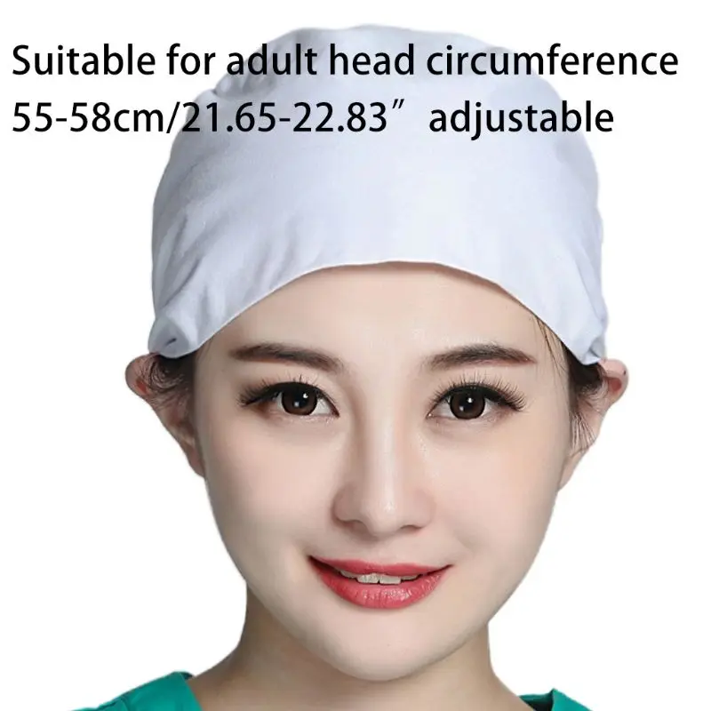 

Unisex Dentist Dust Hat Adjustable Laboratory Work Hat Beauty Salon Baotou Cap Pet Beauty Salon Scrubs Dust Hat Anti-smoke 2020