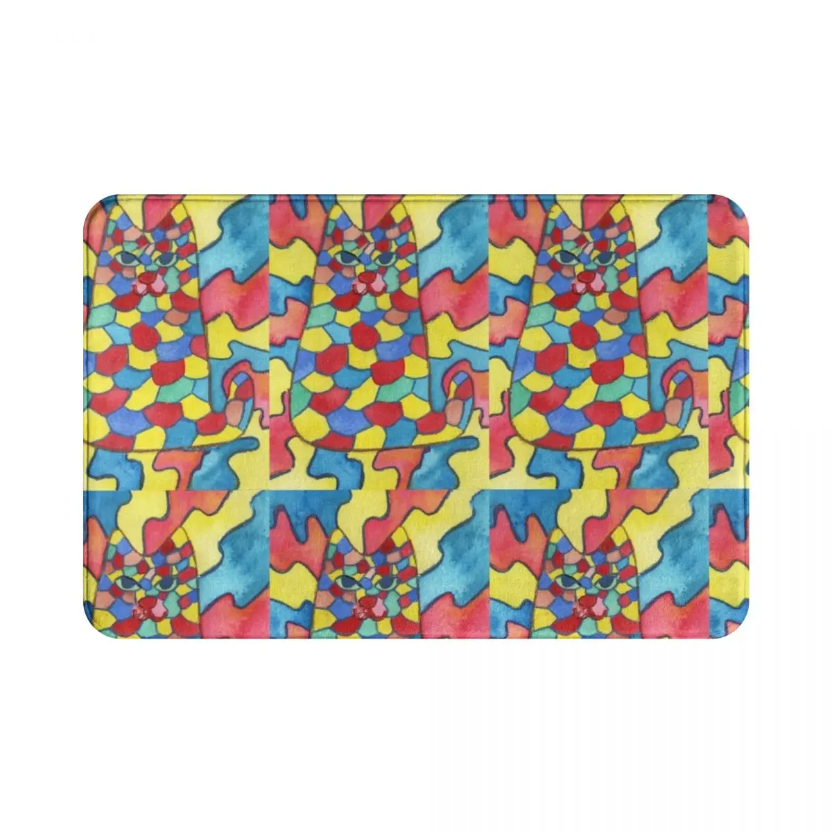 

The 70's Cat Polyester Doormat Rug carpet Mat Footpad Non-slip dustEntrance Kitchen Bedroom balcony Cartoon