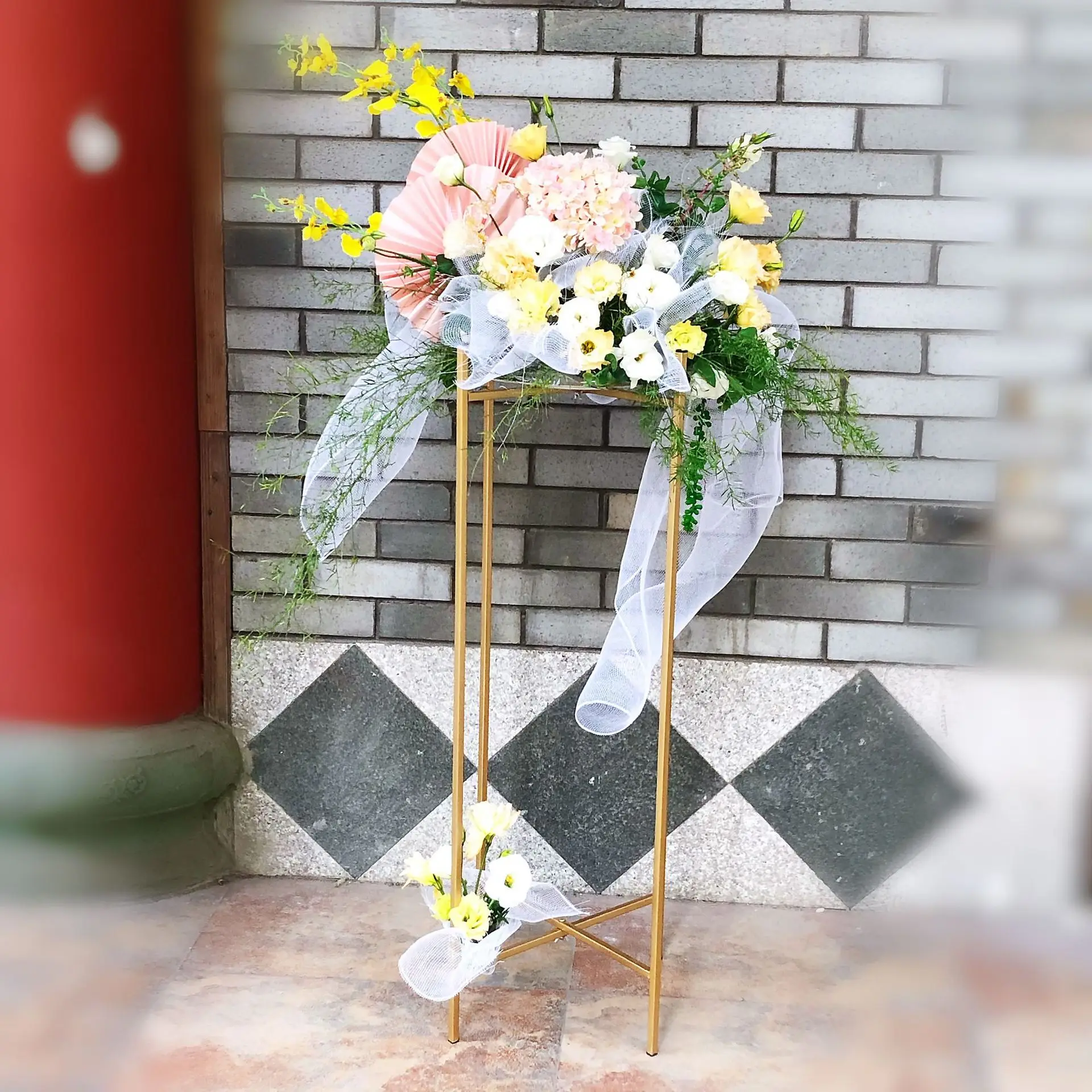 80-100 см высокий цветок лоза металлическая стойка Искусственные цветы фон стенд