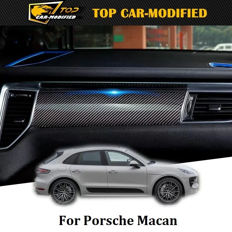 Для Porsche Macan 100% сухое углеродное волокно автомобильная наклейка для интерьера