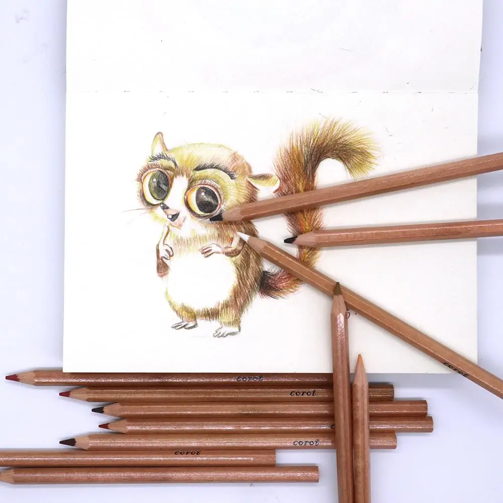 Профессиональный Мягкий пастельный карандаш набор из 12 шт. с древесным углем для