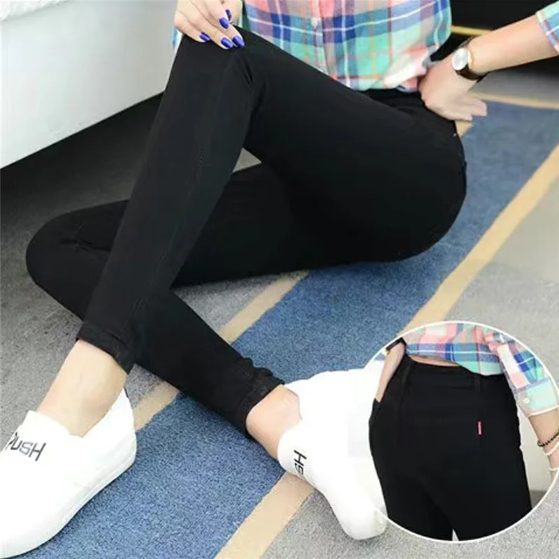 

Plus Size Jeans for Women High Waist Elastic Stretch Ladies Pencil Jeans Denim Pants Female Skinny Girls Trousers Pantalons