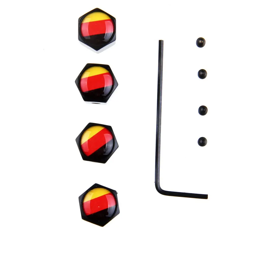 4 шт./компл. классический Немецкий флаг противоугонное хромированное